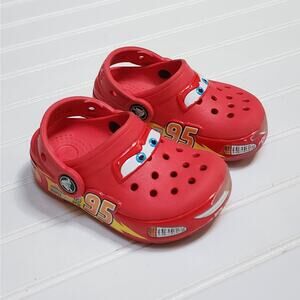 Crocs Crocband Disney Lightening McQueen Light Up Clogs/Sandals Size 7 Toddler